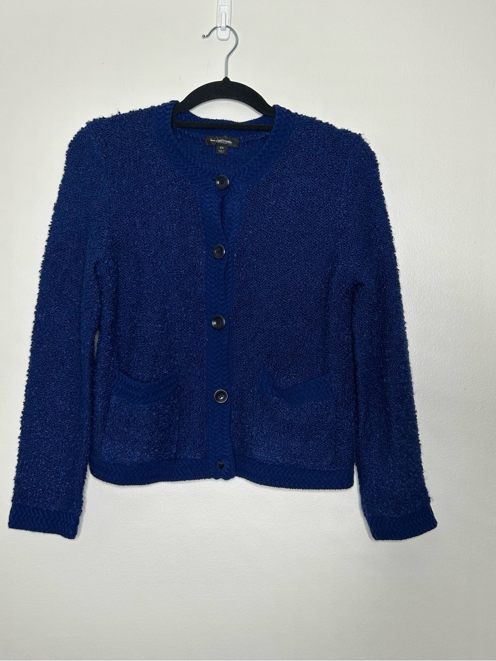 J Crew Classic Women's Bouclé Cardigan Jacket - Navy